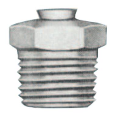 Alemite® Relief Fittings, Straight, 1/2 in, Male/Male, 1/8 in (PTF), 15 psi, 47640