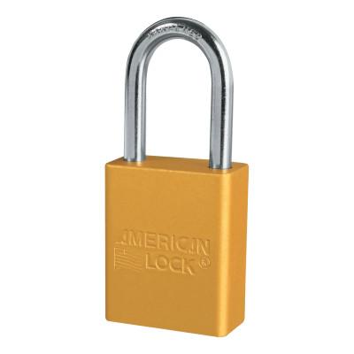 Master LockÂ® Solid Aluminum Padlock, 1/4 in Diameter, 1-1/2 in Long, Yellow, A1106YLW