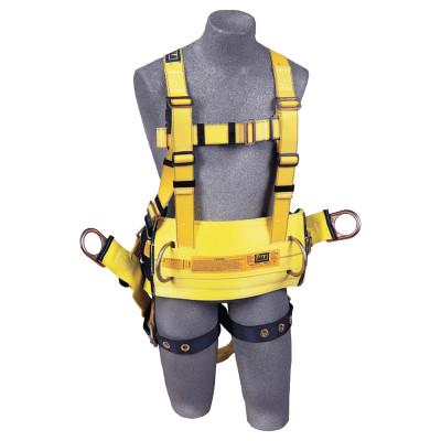 Capital Safety Delta Derrick Harness with Pass Thru Connection, Extended Back D-Ring, Large, 70007412367