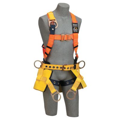 Capital Safety Chair Harness with Soft Seat Sling, Extended Back D-Ring/Side D-Rings, Medium, 70007415600