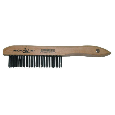 ORS Nasco Hand Scratch Brushes, 4 X 16 Rows, Carbon Steel Bristles, Shoe Wood Handle, 387