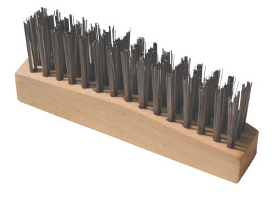 ORS Nasco Chipping Hammer Brush, 3 X 15 Rows,Carbon Steel Wire, Straight Wood Handle, A-19