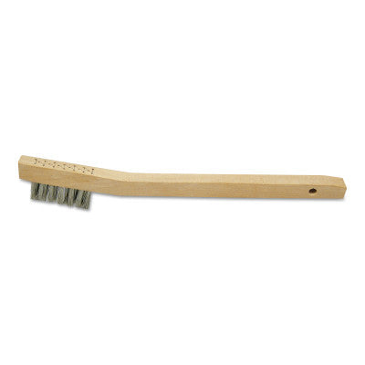 ORS Nasco Chipping Hammer Brushes, 3 x 7 Rows, Stainless Steel Wire, Bent Wood Handle, BW-189