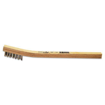 ORS Nasco Inspection Brushes, 3 x 7 Rows, Carbon Steel Wire, Bent Wood Handle, BW-190C