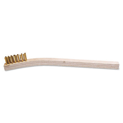 ORS Nasco Inspection Brushes, 3 x 7 Rows, Brass, Bent Wood Handle, BW-205
