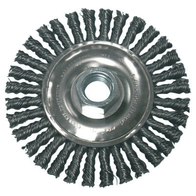 ORS Nasco Stringer Bead Wheel Brush, 4 in D x 4 in W, 0.02 Carbon Steel Wire, Clamshell Pk, R4S58