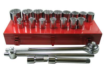 ORS Nasco 21 Piece Socket Sets, 3/4 in, 12 Point, 07-880
