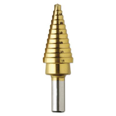 Bosch Tool Corporation Titanium Coated Step Drill Bits, 3/16 in - 7/8 in, 12 Steps, SDT2