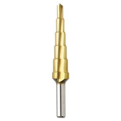 Bosch Tool Corporation Titanium Coated Step Drill Bits, 3/16 in - 1/2 in, 6 Steps, SDT6