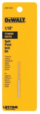 DeWalt® Titanium Split Point Drill Bits, 1/16 in, DW1304