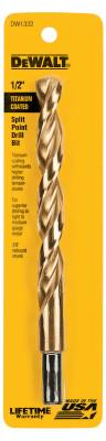 DeWalt® Titanium Split Point Drill Bits, 1/2 in, DW1332