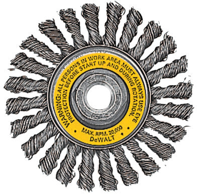 DeWalt® Wire Wheel Brushes, 4 in, 5/8 - 11, 20,000 rpm, DW4930