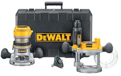DeWaltÂ® EVS Fixed Base/Plunge Router Combo Kit w/Soft Start, DW618PK