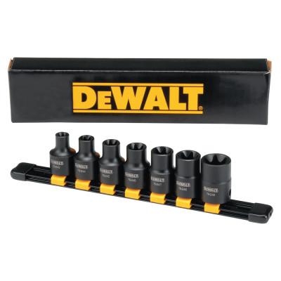 DeWalt?? 7 Piece Internal Torx Impact Socket Sets, 1/2 in Drive, Metric, DWMT19260
