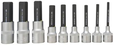 Bondhus® ProHold Socket Bit Sets, 3/8 in-1/2 in, 9 Piece, Metric, 43298