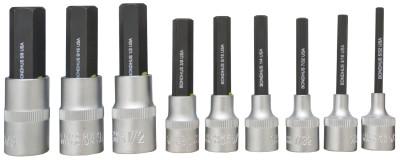 Bondhus® ProHold Socket Bit Sets, 3/8 in- 1/2 in, 9 Piece, Inch, 43299