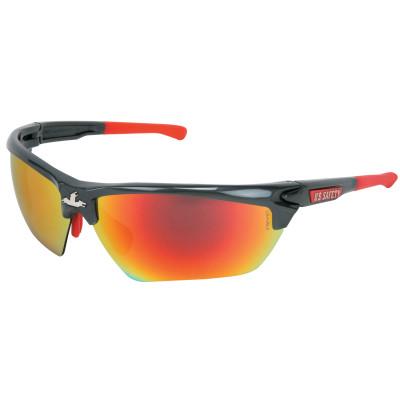 MCR Safety Dominator DM3 Safety Glasses, Fire Mirror Lens, Duramass HC/Polar, DM131RZ