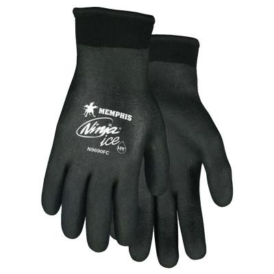 MCR Safety Ninja Ice Gloves, X-Large, Black, 1.083 in, 1.083 in, Fully Coated, N9690FCXL