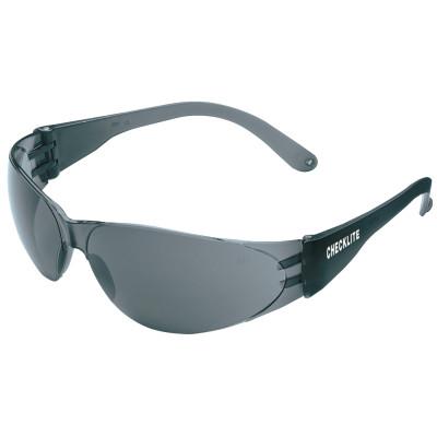MCR Safety Checklite Safety Glasses, Gray Lens, Anti-Fog, Duramass Hard Coat, Gray Frame, CL112AF