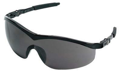 MCR Safety Storm Protective Eyewear, Gray Lens, Scratch-Resistant, Black Frame, Nylon, ST112