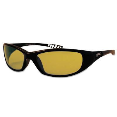 Kimberly-Clark Professional V40 Hellraiser* Safety Eyewear, Amber Lens, Anti-Scratch, Black Frame, Nylon, 20541