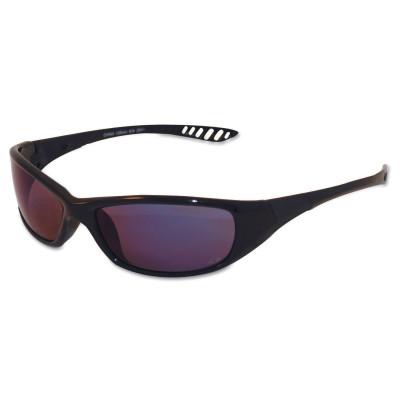 Kimberly-Clark Professional V40 Hellraiser* Safety Eyewear, Blue Mirror Lens, Anti-Scratch, Black Frame, 20543