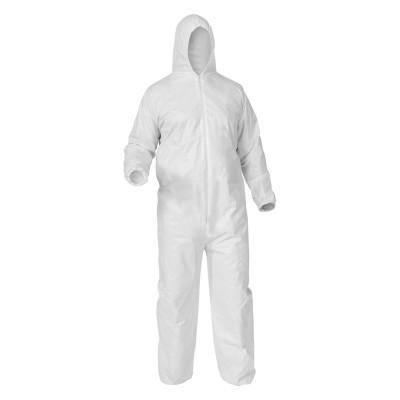 Kimberly-Clark Professional KLEENGUARD™ A35 Coveralls, White, 3X-Large, Elastic, Zipper Front, 38942