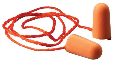 3Mâ„¢ Foam Earplug, Foam, Bright Orange, Corded Tapered, 1110