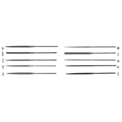 Apex Tool Group Square Needle Files, 2 Cut, 6 1/4 in, 37926