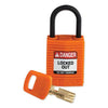 BradyÂ® SafeKey Compact Nylon Lockout Padlocks, CPT-GRN-25PL-KD