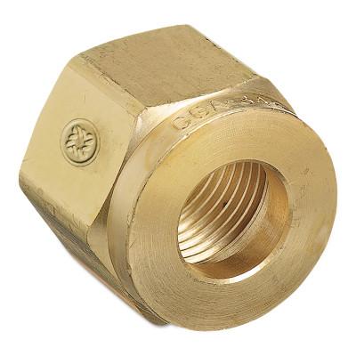 Western Enterprises Regulator Inlet Nut, Air, Brass, CGA-346, 14-2