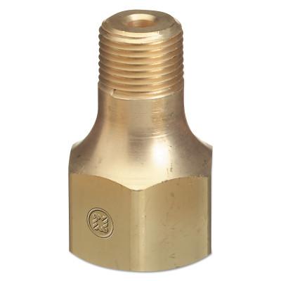 Western Enterprises Male NPT Outlet Adaptor for Manifold Pipelines, 3,000 psi, Brass, CGA-580 Female x 1/4 in NPT Male, B-70