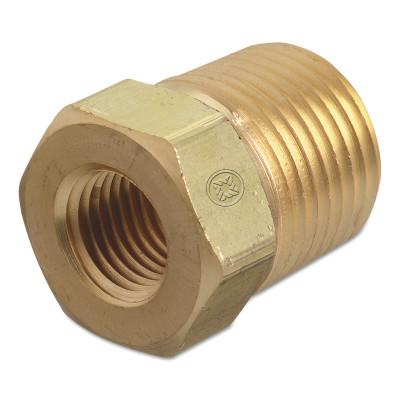 Western Enterprises Pipe Thread Bushings, 3,000 PSIG, Brass, 1/2 in (NPT);3/4 in (NPT), BB-8-12HP