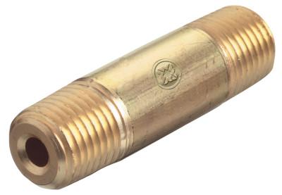 Western Enterprises Pipe Thread Nipples, Nipple, 3,000 PSIG, Brass, 3/8 in (NPT), BN-6-35HP