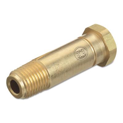 Western Enterprises Regulator Inlet Nipples, CO2, 1/4 in (NPT), 2 1/2", Brass, CGA-320, CO-4