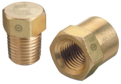 Western Enterprises Pipe Thread Caps & Plugs, Hex Plug, 3,000 PSIG, Brass, 1/4 in (NPT), PC-4HP