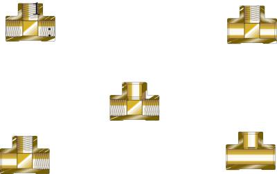 Western Enterprises Pipe Tees, Tee Adapter, 3000 PSIG, Brass, 3/4 in (NPT) Female, WHF-4-10