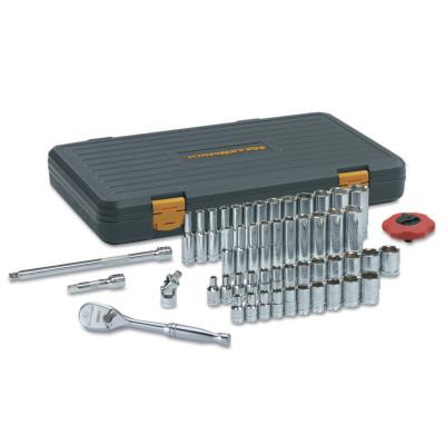 Apex Tool Group 49 Piece 120XP Standard & Deep Mechanics Socket Sets, 6 Point, 80700P