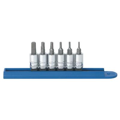 Apex Tool Group 6 Piece Bit Socket Sets, 1/4 in, Metric, 80321