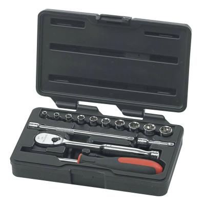 Apex Tool Group 3/8 in Drive 6 and 12 Point Metric Standard Length Sockets, 6 mm, 6 Pts, 80374