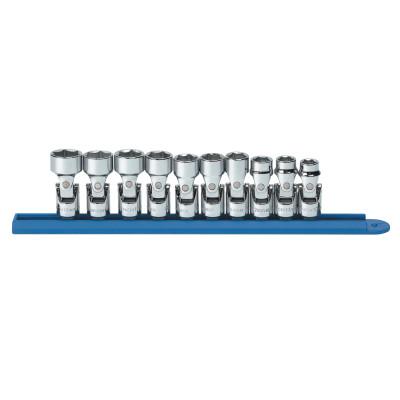 Apex Tool Group 7 Piece Flex Socket Sets, 3/8 in, 6 Point, 80564
