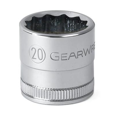 Apex Tool Group Surface Drive 12 Point Standard Metric Sockets, 1/2 in Dr, 32 mm Opening, 80814D