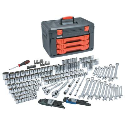 Apex Tool Group 239 Piece Metric/SAE Socket & Ratchet Sets, 1/4 in, 3/8 in, 1/2 in, 80942
