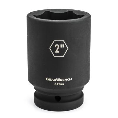 Apex Tool Group 6 Point Deep Impact SAE Sockets, 1 in Dr, 2 1/8 in Opening, 84268