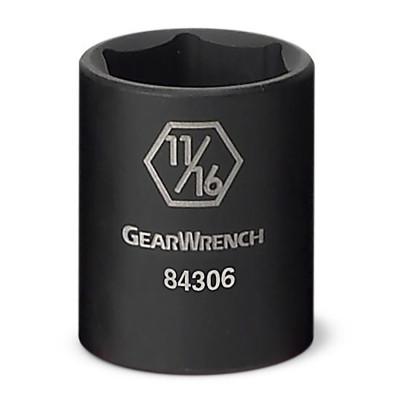 Apex Tool Group 6 Point Standard Impact SAE Sockets, 3/8 in Dr, 5/16 in Opening, 84300N
