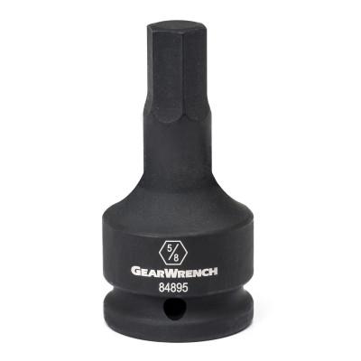 Apex Tool Group Hex Bit Impact SAE Sockets, 3/4 in Dr, 7/8 in Opening, 84897