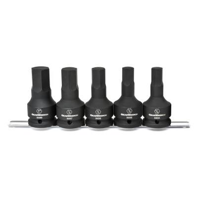Apex Tool Group 5 Pc. Hex Bit Impact SAE Socket Sets, 3/4 in Dr, Square, 84899
