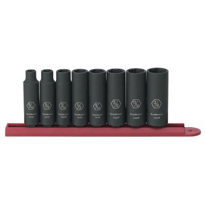 Apex Tool Group 9 Piece Deep Impact Socket Set, 1/2 in, 6 Point, 84942N