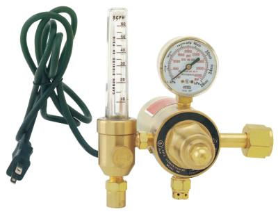 Gentec Heated Regulators/Flowmeters, Carbon Dioxide, CGA 320, 4,000 psi inlet, 198CD-60