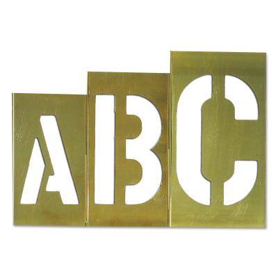C.H. Hanson® Brass Stencil Gothic Style Letter Sets, Brass, 12 in, 10167